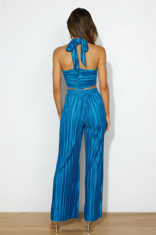 kleding Hello Molly mooie crop top blauw XR2L8574