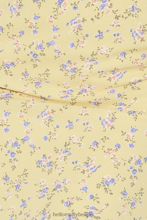 kleding Hello Molly mooiste bloemen crop top geel XR2L8591