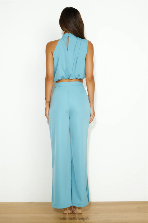 kleding Hello Molly stijl om middernacht crop top salie XR2L8622