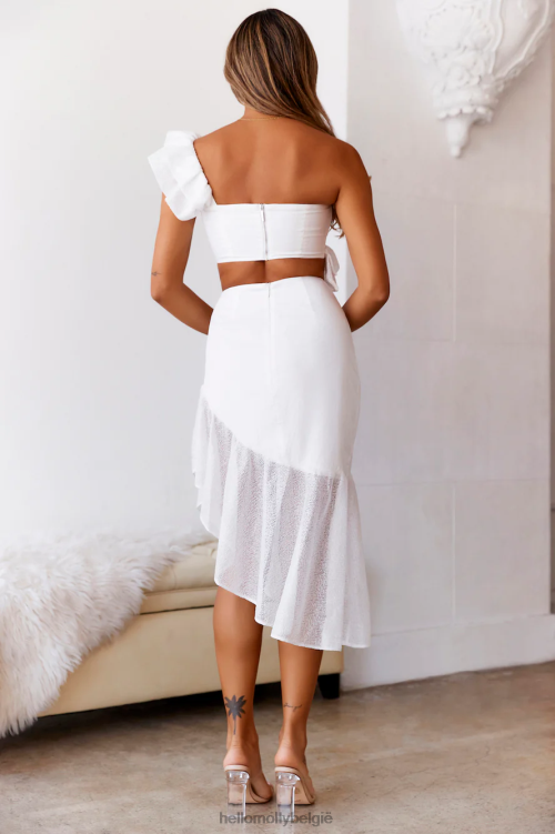 kleding Hello Molly sur belle key to wonderland crop top wit XR2L8584