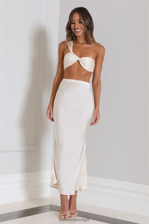 kleding Hello Molly wildste harten crop top beige XR2L8559