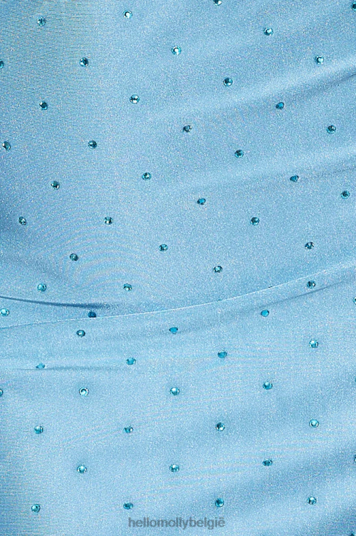 kleding Hello Molly ze heeft de charm crop top blauw XR2L8630