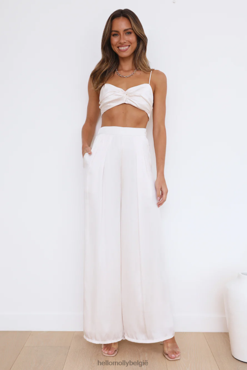 kleding Hello Molly zoetere gevoelens crop top crème XR2L8642