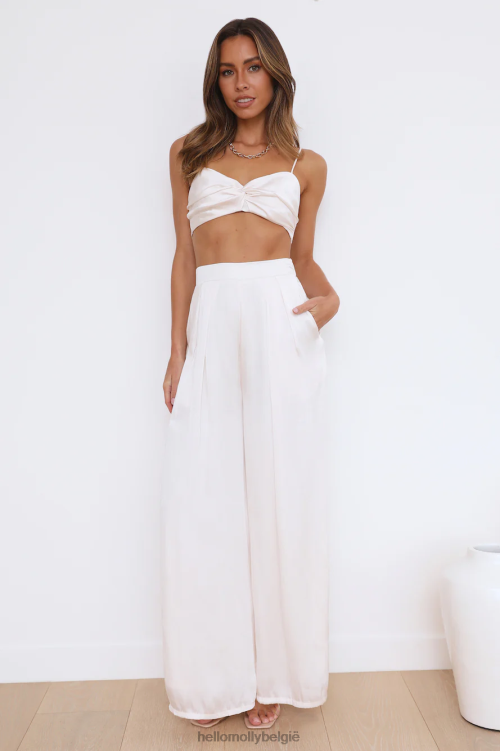 kleding Hello Molly zoetere gevoelens crop top crème XR2L8642