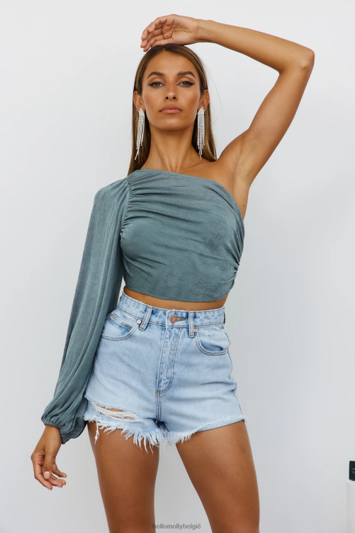 kleding Hello Molly Ik ben dol op je crop kaki XR2L8430