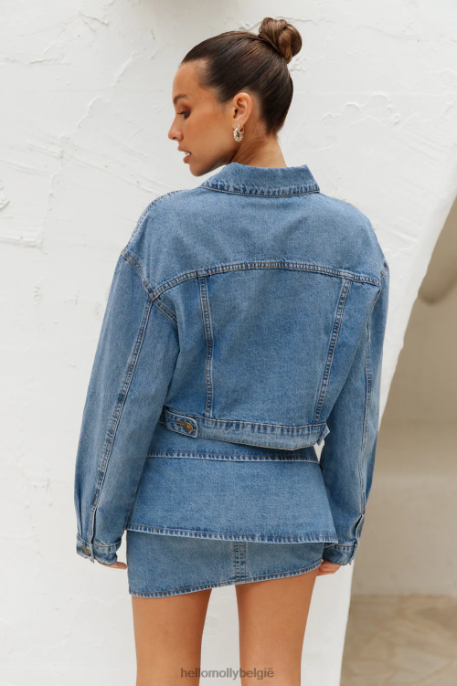 kleding Hello Molly Lioness True Romance denim cropped jack Duke Blue XR2L8149