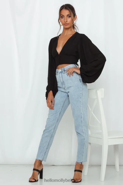 kleding Hello Molly agyness top zwart XR2L8305