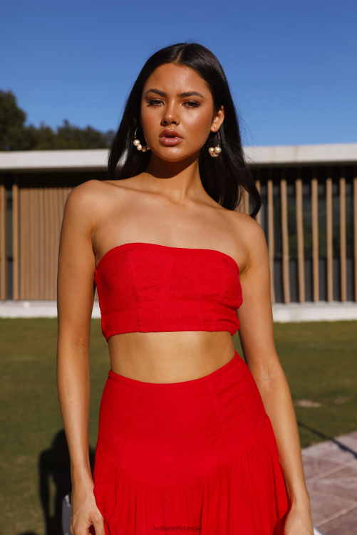 kleding Hello Molly bel me weg gewas rood XR2L8284