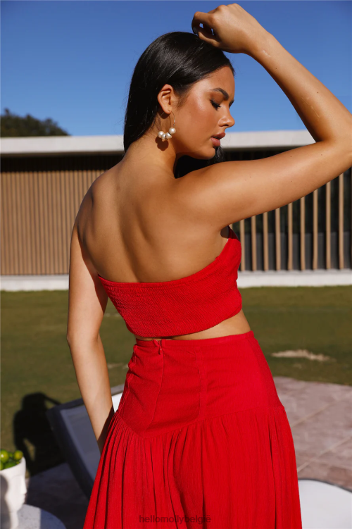 kleding Hello Molly bel me weg gewas rood XR2L8284