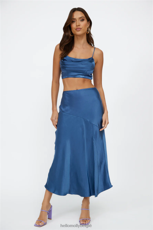 kleding Hello Molly best geklede crop top marineblauw XR2L8146