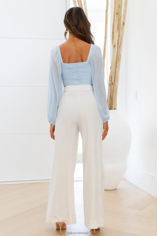 kleding Hello Molly betoverende hymnen crop blauw XR2L8372