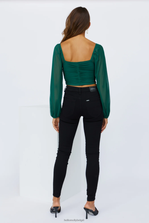 kleding Hello Molly betoverende hymnen gewasgroen XR2L8431