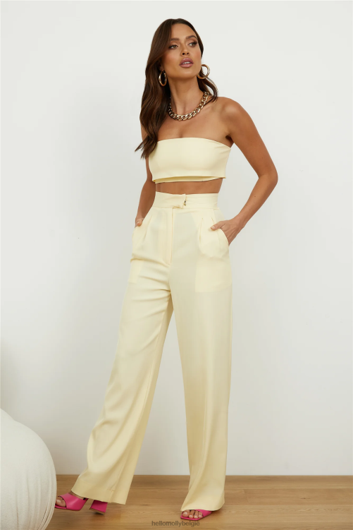 kleding Hello Molly blind love crop lichtgeel XR2L8093