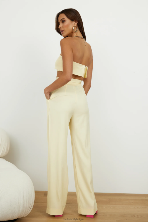 kleding Hello Molly blind love crop lichtgeel XR2L8093