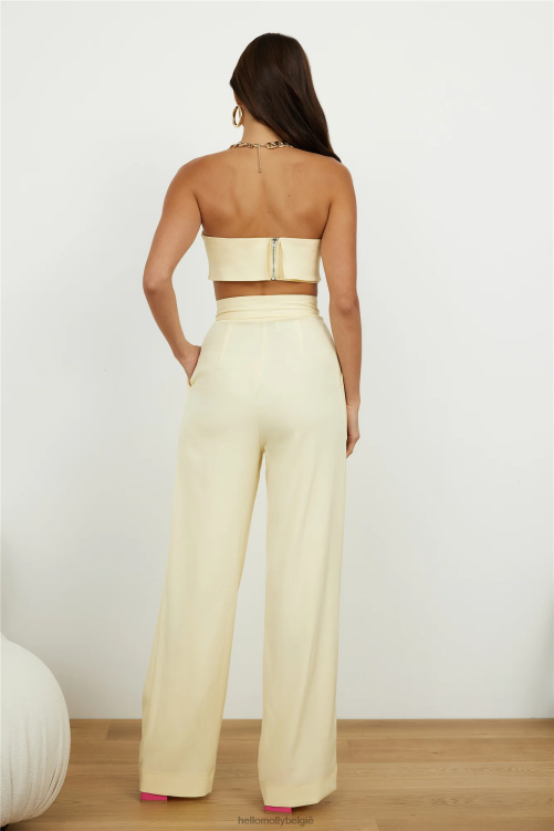 kleding Hello Molly blind love crop lichtgeel XR2L8093