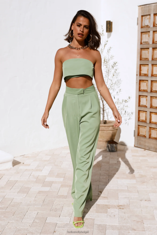 kleding Hello Molly blinde liefde crop groen XR2L8254