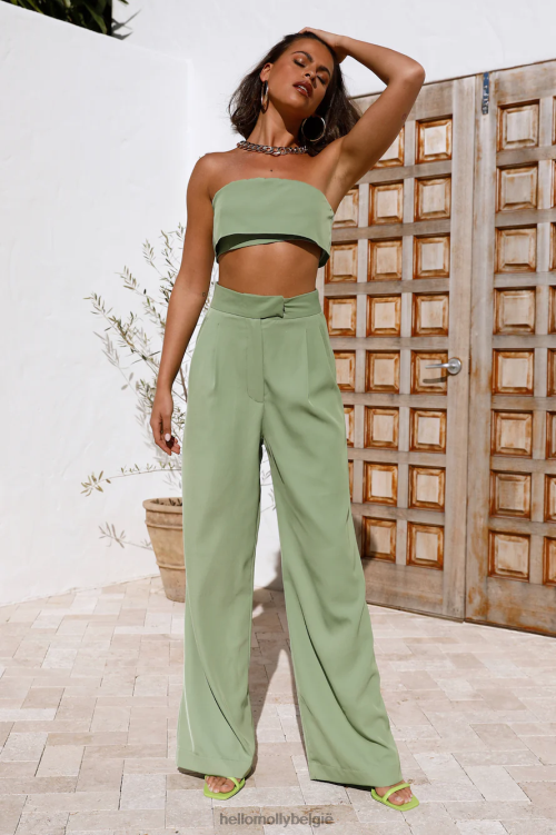kleding Hello Molly blinde liefde crop groen XR2L8254