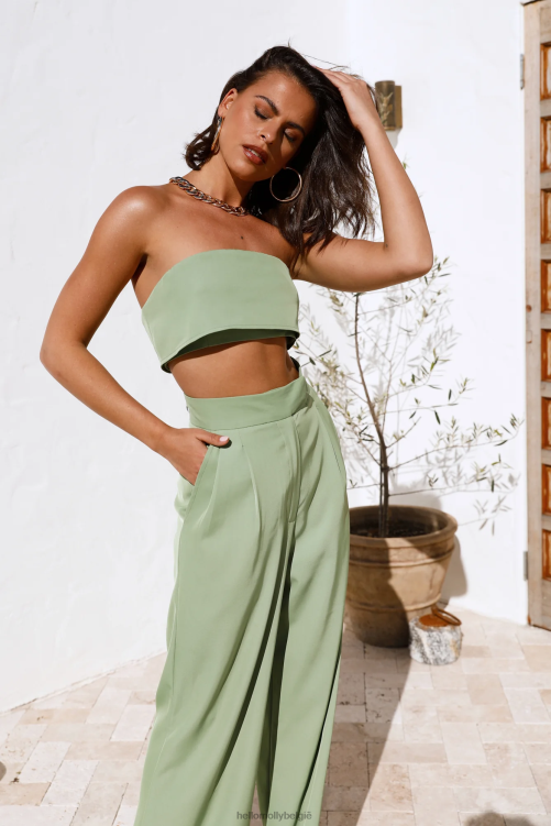 kleding Hello Molly blinde liefde crop groen XR2L8254