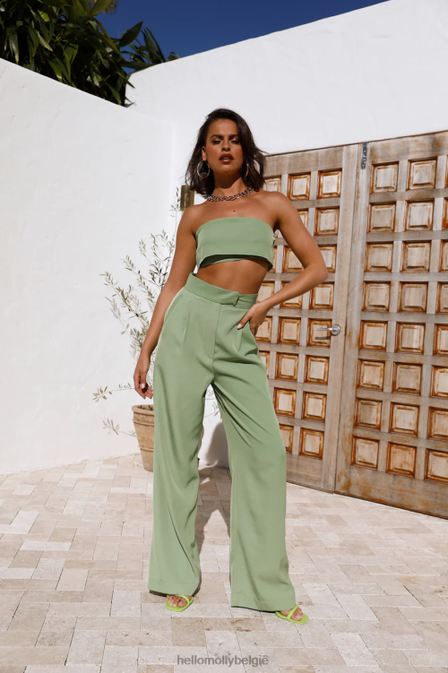 kleding Hello Molly blinde liefde crop groen XR2L8254
