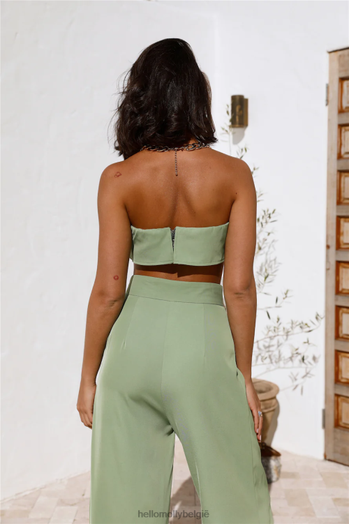 kleding Hello Molly blinde liefde crop groen XR2L8254