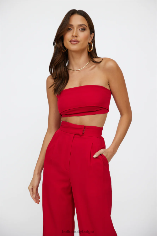 kleding Hello Molly blinde liefde crop rood XR2L8138