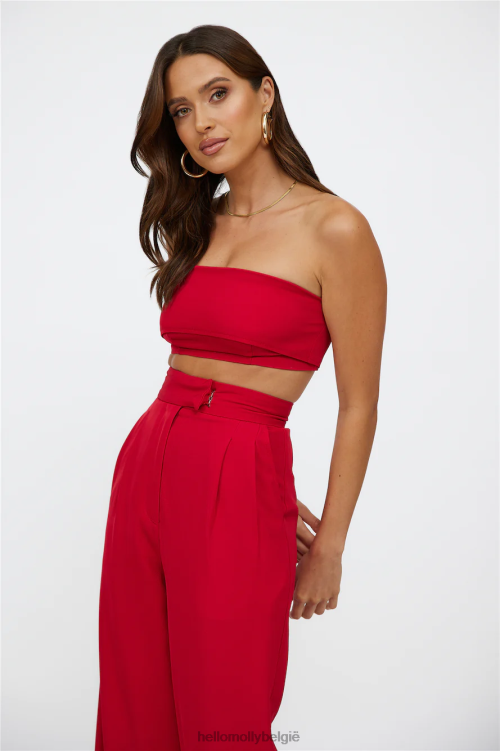 kleding Hello Molly blinde liefde crop rood XR2L8138
