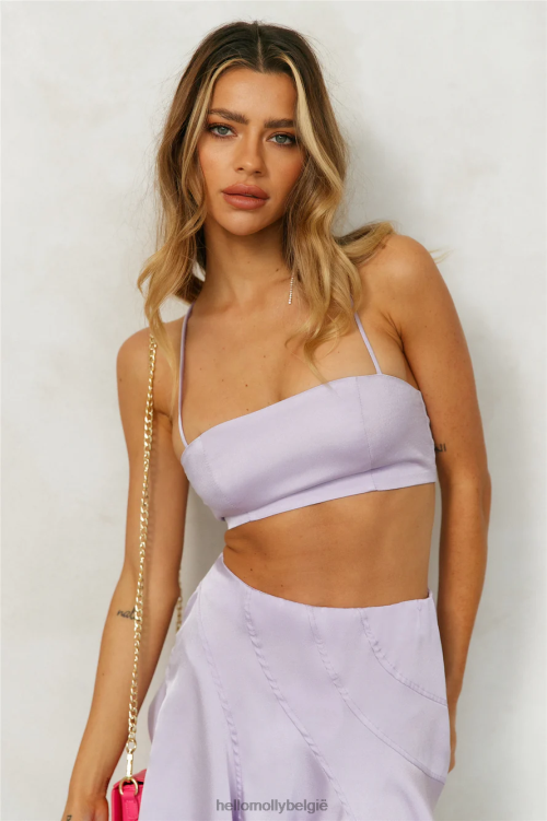 kleding Hello Molly britney babe crop paars XR2L8224