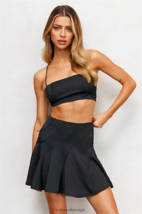 kleding Hello Molly britney babe crop zwart XR2L8206