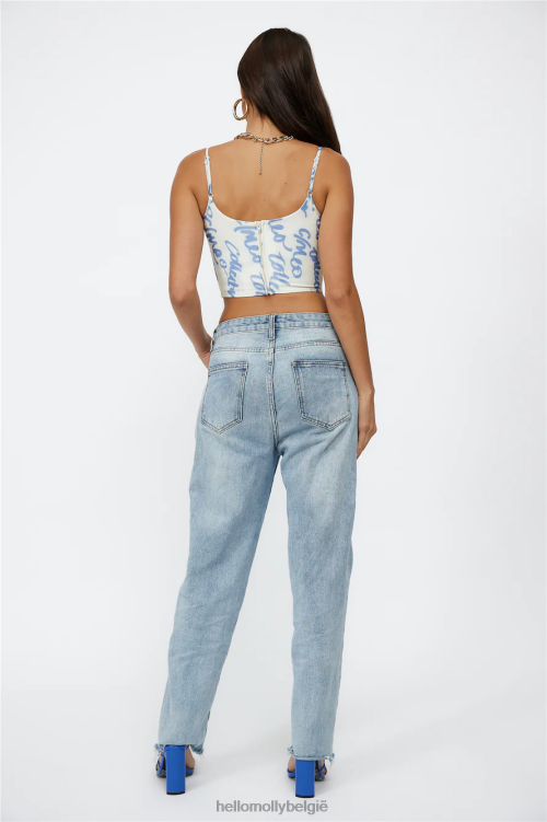 kleding Hello Molly c/meo slow burn corsettop blauw XR2L8170