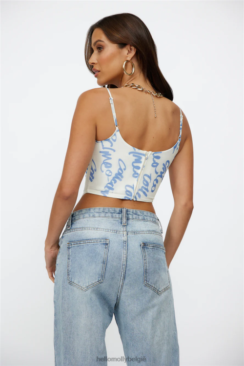 kleding Hello Molly c/meo slow burn corsettop blauw XR2L8170