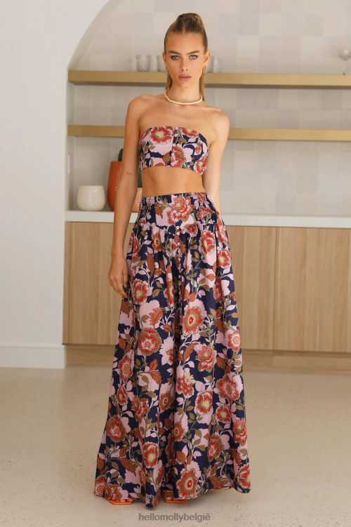 kleding Hello Molly crème brulee bandeautop met bloemenprint XR2L8157