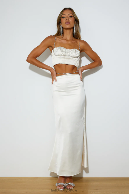 kleding Hello Molly crop top champagne de hoofden doen draaien XR2L8089