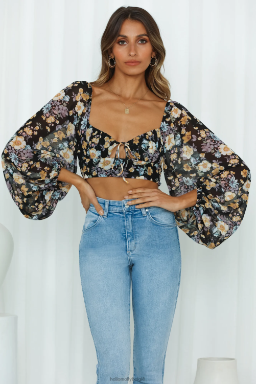 kleding Hello Molly crop top zonder doornen zwart XR2L8337