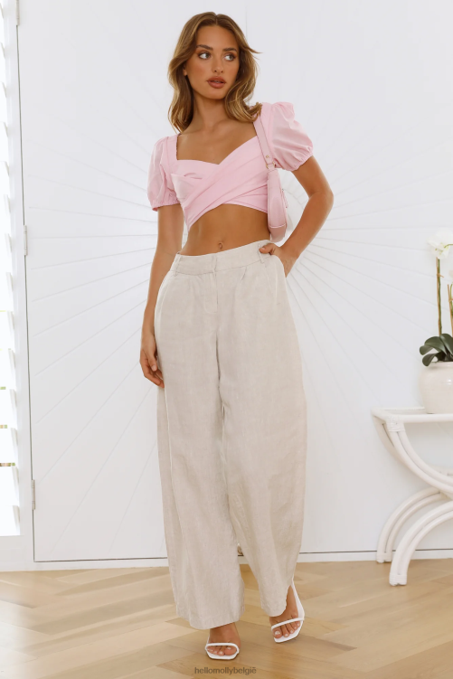 kleding Hello Molly dame van mij crop roze XR2L8470