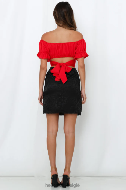 kleding Hello Molly danste tot vier crop top rood XR2L8346