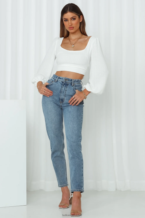 kleding Hello Molly dus stoorde crop top wit XR2L8394