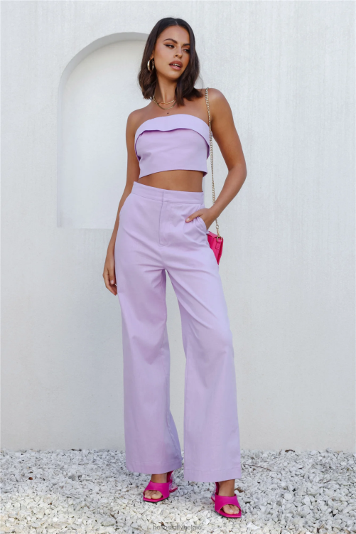 kleding Hello Molly eerste zet crop paars XR2L8203