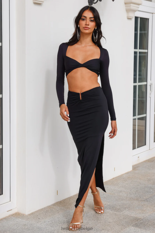 kleding Hello Molly engelenborden crop zwart XR2L8215