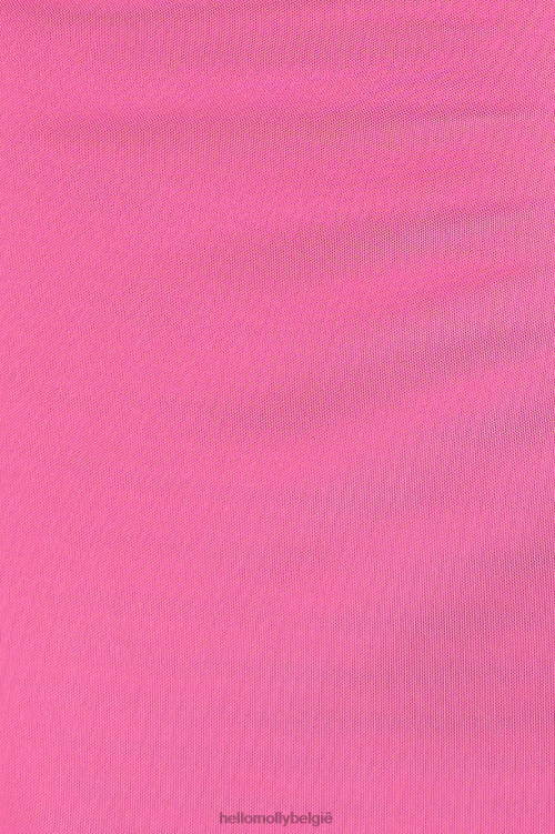 kleding Hello Molly foto's alsjeblieft mesh crop top roze XR2L7983