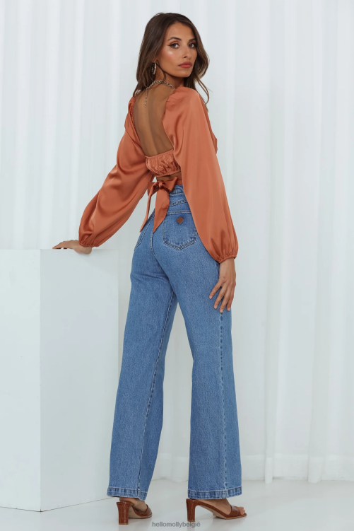 kleding Hello Molly gevangen schatje crop top brons XR2L8446