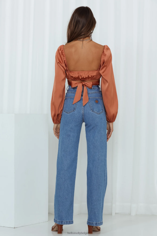 kleding Hello Molly gevangen schatje crop top brons XR2L8446