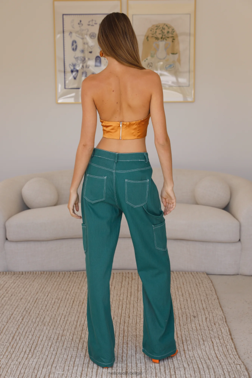 kleding Hello Molly glanzende kroonluchter crop geel XR2L8245