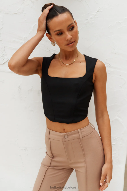 kleding Hello Molly grote competities crop zwart XR2L8065