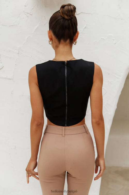 kleding Hello Molly grote competities crop zwart XR2L8065