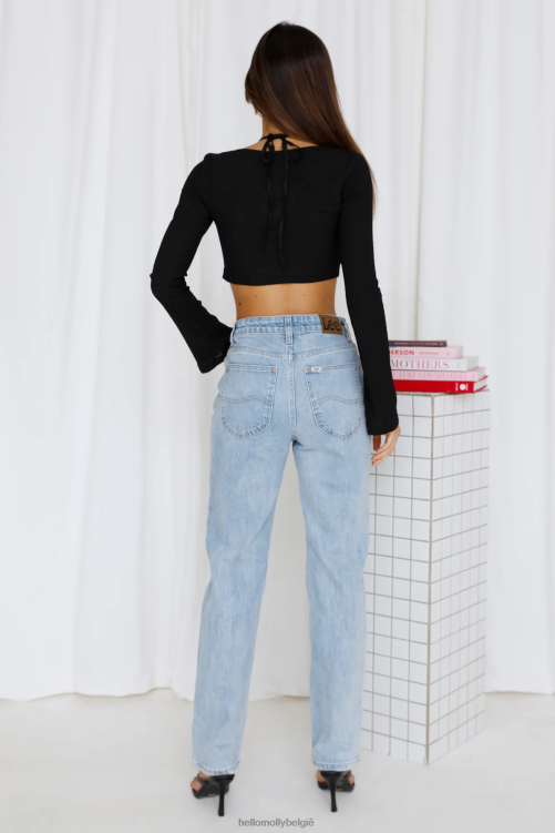 kleding Hello Molly heb die flair crop zwart XR2L8359