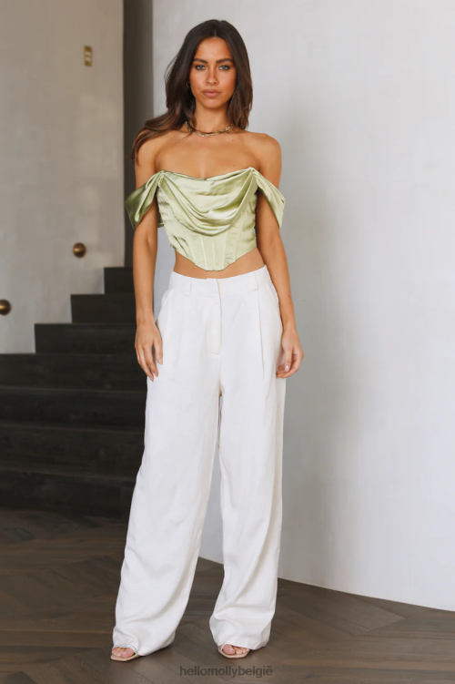 kleding Hello Molly koningin bedrijfsgewas groen XR2L8299