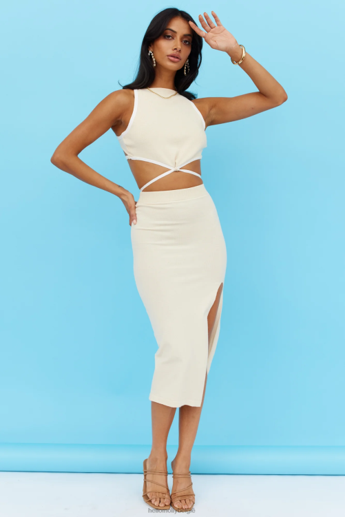 kleding Hello Molly lacht alleen hier crop beige XR2L8310