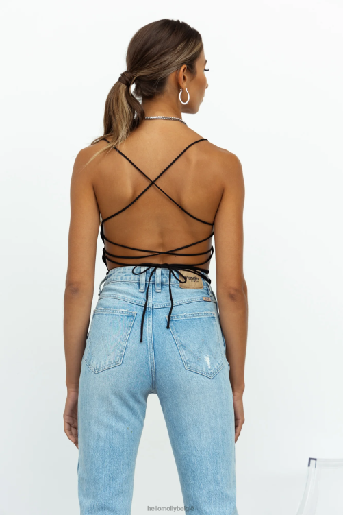 kleding Hello Molly leeuwin avaris stropdastop zwart XR2L8438