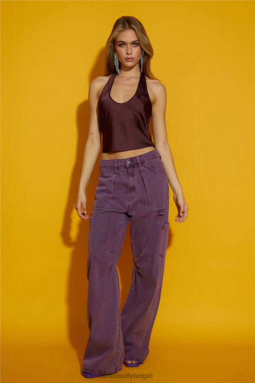 kleding Hello Molly leeuwin roxy halter crop granaat XR2L8159