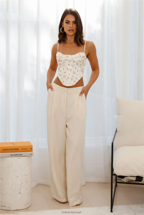 kleding Hello Molly lente in de stad crop-top bloemen XR2L8496